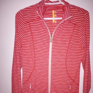 Size M LOLE Front Zip Fitted Running Activewear Jacket UPF +50, Dry Wicking, EUC